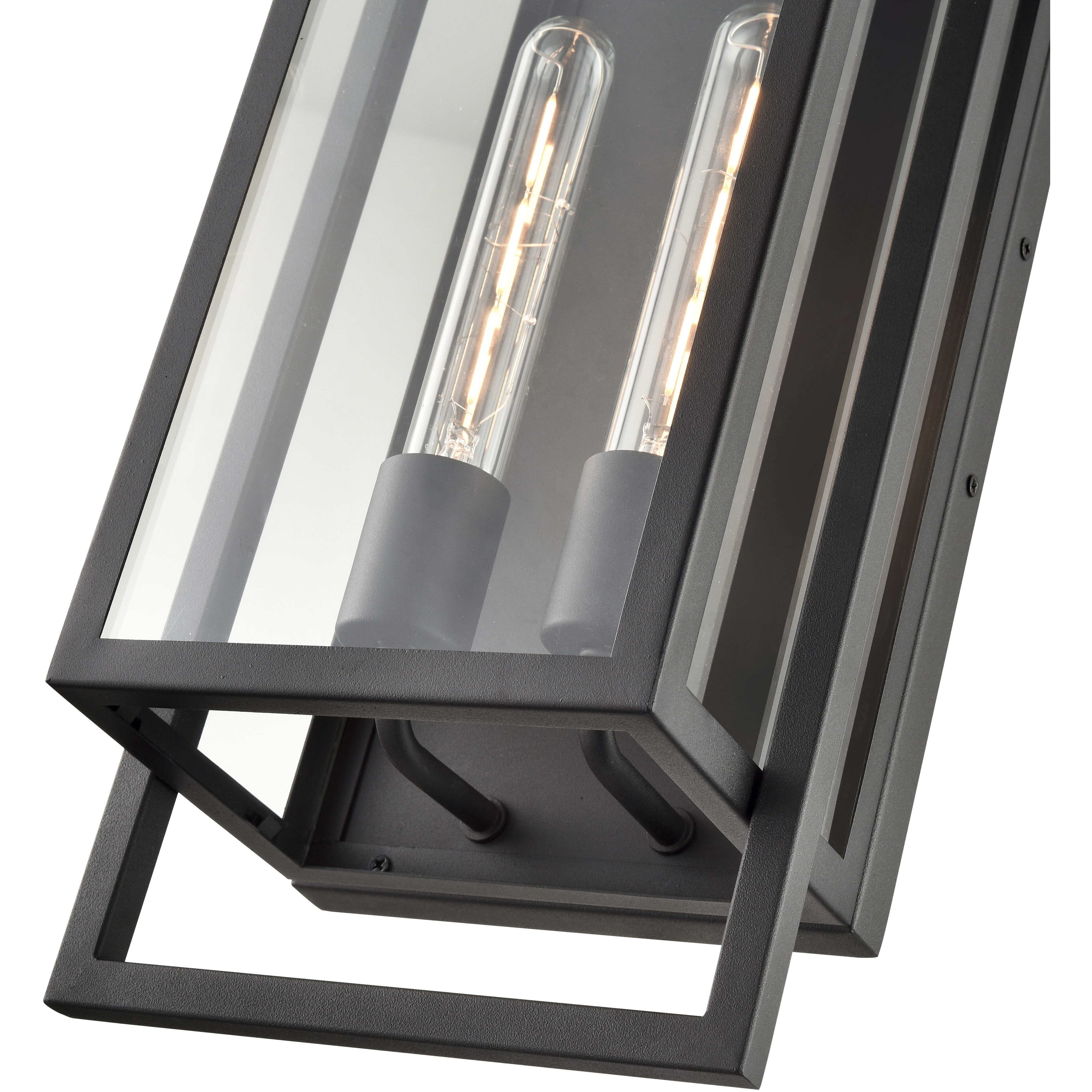 Agatha 2 Light 19.6 inch Textured Black Outdoor Wall Sconce